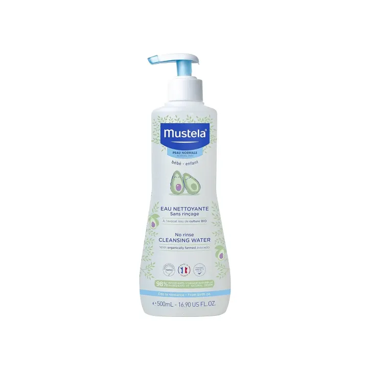 MUSTELA EAU NETTOYANTE SANS RINÇAGE À L'AVOCAT BIO 500 ML