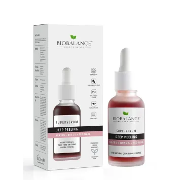 BIOBALANCE SUPER SERUM AHA PEELING ACIDE GLYCOLIQUE 30ML