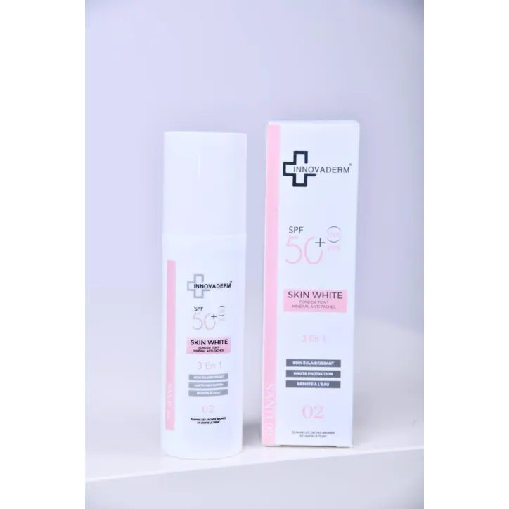 INNOVADERM SKIN WHITE - FOND DE TEINT MINERAL ANTI TACHES 02 SAND