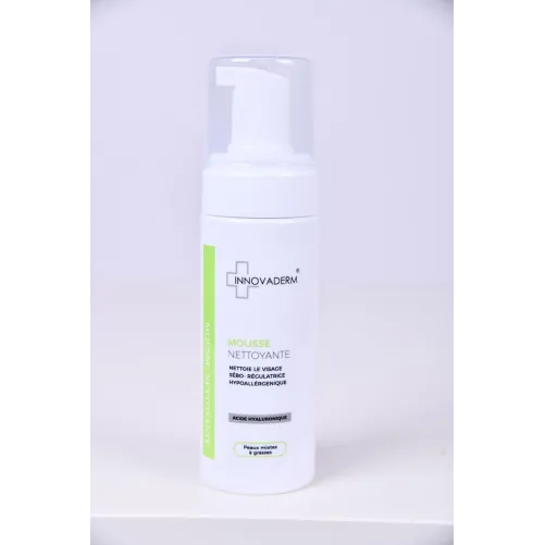 INNOVADERM - MOUSSE NETTOYANTE PEAUX MIXTES A GRASSES 150ML