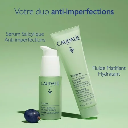 CAUDALIE VINOPURE FLUIDE MATIFIANT HYDRATANT 40ML