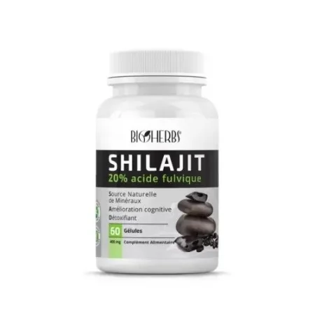 SHILAJIT 20% ACIDE FULVIQUE 60 GÉLULES