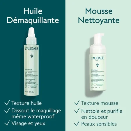 CAUDALIE VINOCLEAN HUILE DE SOIN DÉMAQUILLANTE 150ML