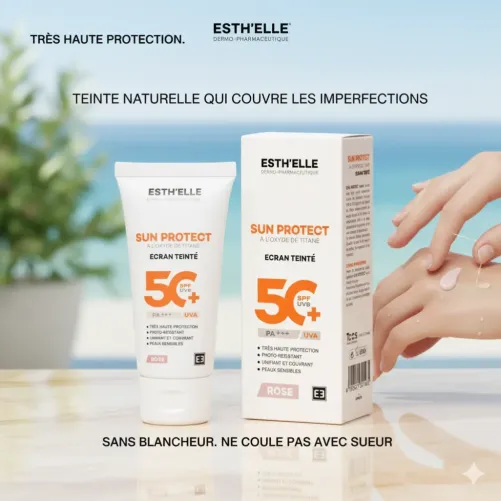 ESTH'ELLE SUN PROTECT ECRAN TEINTÉ ROSE