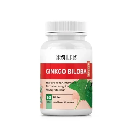 GINKGO BILOBA EXTRAIT 60 GÉLULES