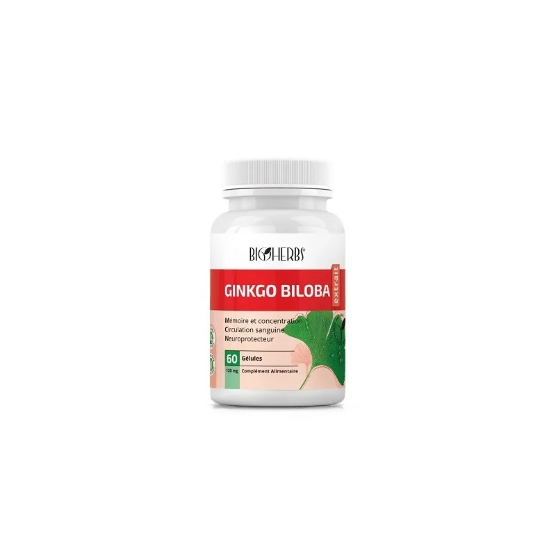GINKGO BILOBA EXTRAIT 60 GÉLULES