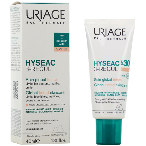 URIAGE HYSEAC 3 REGUL SOIN GLOBAL TEINTE SPF30 40ML