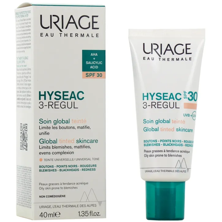 URIAGE HYSEAC 3 REGUL SOIN GLOBAL TEINTE SPF30 40ML