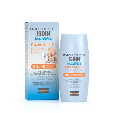 ISDIN PHOTOPROTECTION ECRAN SOLAIRE FUSION FLUID MINERAL BABY SPF50+ 50ML ISDIN PHOTOPROTECTION ECRAN SOLAIRE FUSION FLUID MINERAL BABY SPF50+ 50ML
