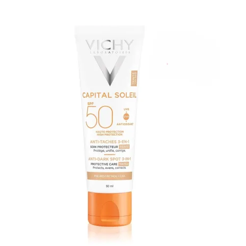 VICHY IDEAL CAPITAL SOLEIL SOIN ANTI TACHE 3EN1 SPF50+ 50ML