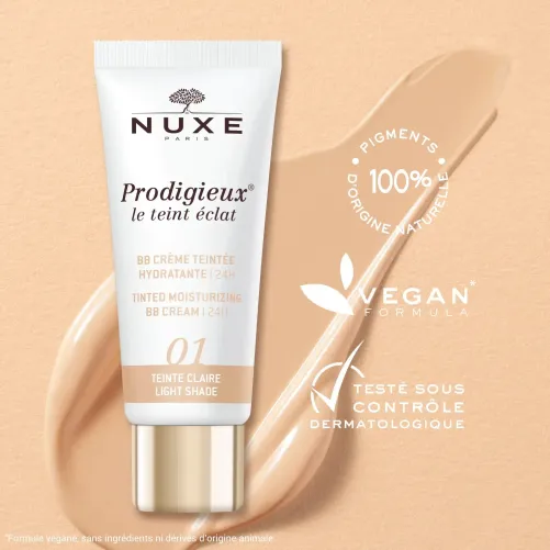 NUXE PRODIGIEUX LE TEINT ECLAT BB CREME HYDRATANTE TEINTEE 30ML