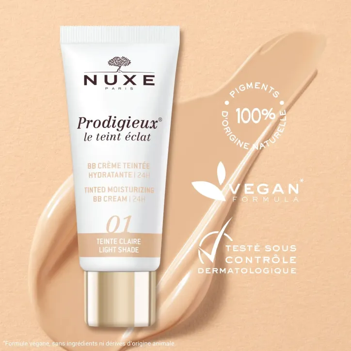 NUXE PRODIGIEUX LE TEINT ECLAT BB CREME HYDRATANTE TEINTEE 30ML