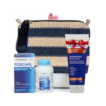 ARKOPHARMA FORCAPIL TROUSSE CHEVEUX ET ONGLES 180 GÉLULES + SHAMPOING FORTIFIANT 200 ML (OFFERT)