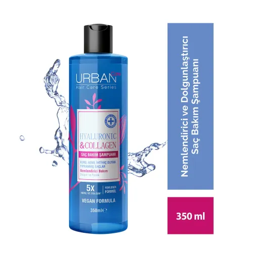 URBAN CARE SHAMPOOING VOLUMISANT EXTRA À L’ACIDE HYALURONIQUE ET AU COLLAGÈNE – 350 ML – VEGAN