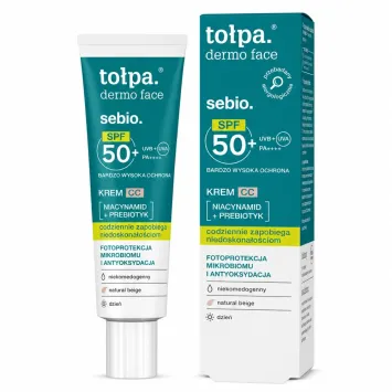 TOŁPA DERMO FACE SEBIO+ CC CRÈME SPF50+ PA++++ BEIGE NATUREL 40 ML