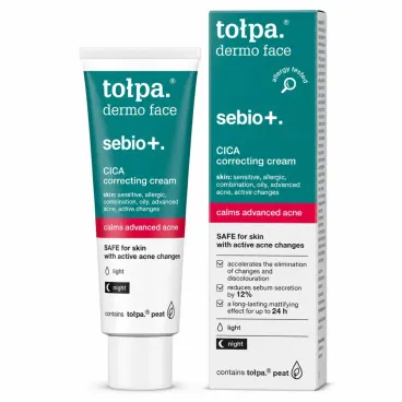 TOŁPA DERMO FACE SEBIO+ CRÈME DE NUIT CICA CORRECTRICE DES IMPERFECTIONS 40 ML