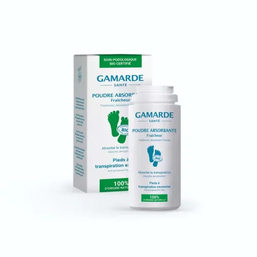 GAMARDE POUDRE ABSORBANTE FRAICHEUR PIEDS BIO TRANSPIRATION EXCESSIVE 35 G