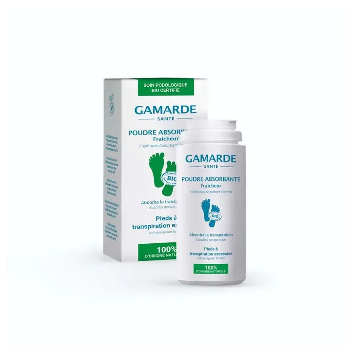 GAMARDE POUDRE ABSORBANTE FRAICHEUR PIEDS BIO TRANSPIRATION EXCESSIVE 35 G