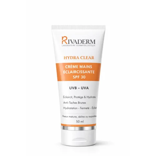 RIVADERM HYDRA CLEAR CREME MAINS ECLAIRCISSANTE SPF30 50ML