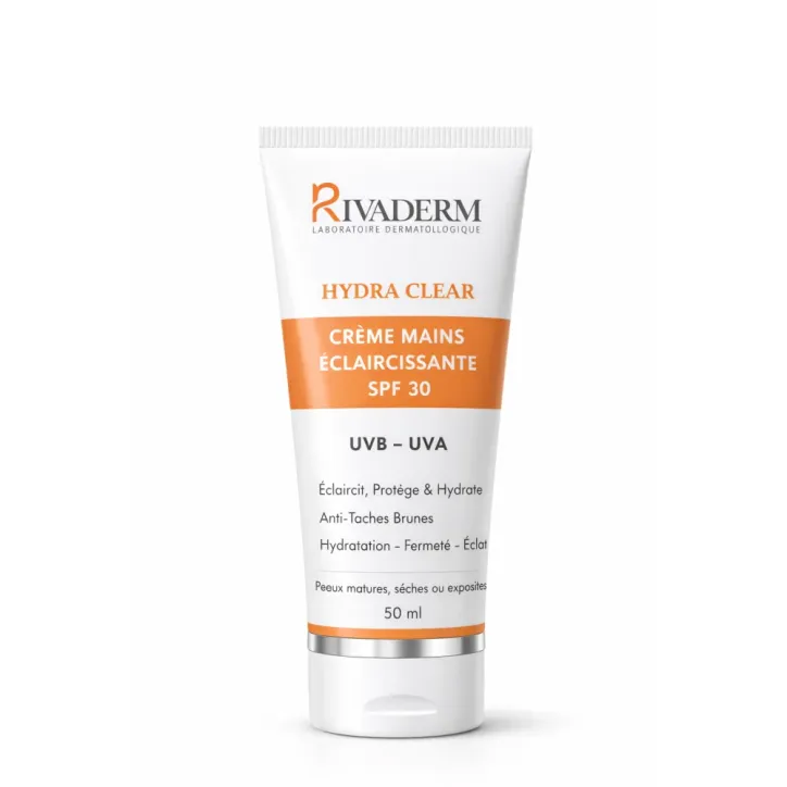 RIVADERM HYDRA CLEAR CREME MAINS ECLAIRCISSANTE SPF30 50ML