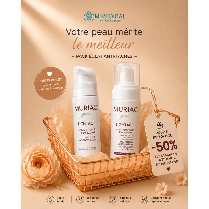 PACK MURIAC LIGHTACT SERUM INTENSIF + MOUSSE NETTOYANTE LIGHTACT À -50%