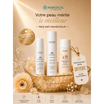 PACK BABE DÉPIGMENTANT SERUM INTENSIF + LOTION GLOW + SUPER FLUID SPF50 GRATUIT