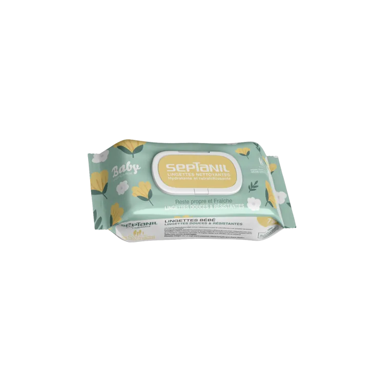 SEPTANIL BEBE LINGETTES NETTOYANTES HYDRATANTES 72 PIECES