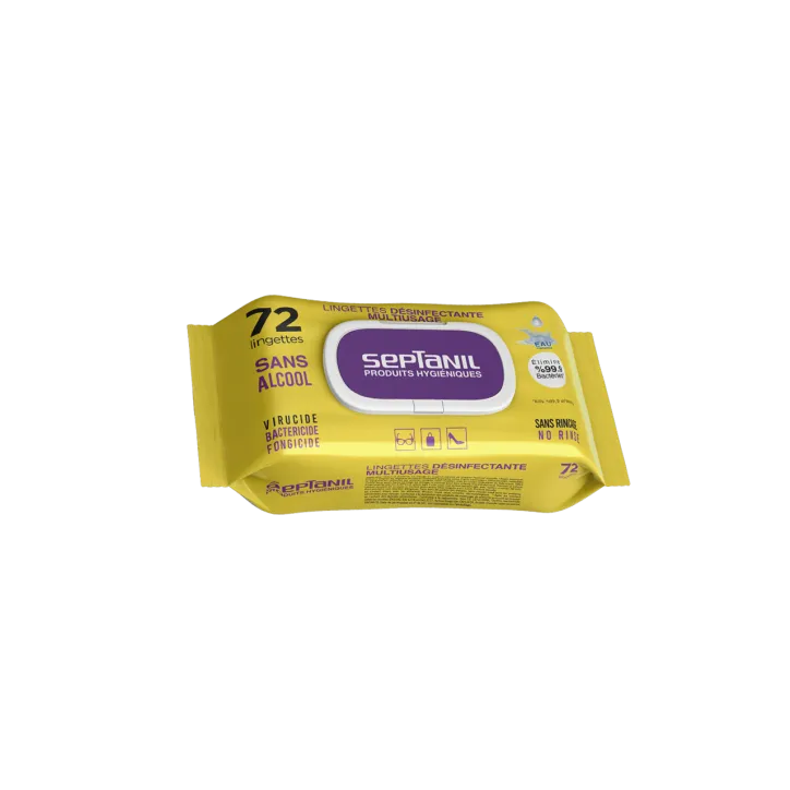 SEPTANIL LINGETTES DESINFECTANTES MULTI USAGE 72 PIECES