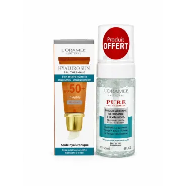L’ORAMEL HYALURON SUN CARE INVISIBLE HYDRATANT SPF50+ 40ML + MOUSSSE GRATUITE