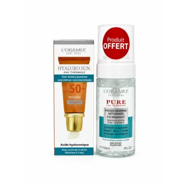 L’ORAMEL HYALURON SUN CARE INVISIBLE HYDRATANT SPF50+ 40ML + MOUSSSE GRATUITE L’ORAMEL HYALURON SUN CARE INVISIBLE HYDRATANT SPF50+ 40ML + MOUSSSE GRATUITE