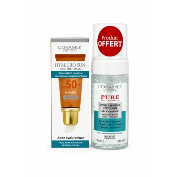 L’ORAMEL HYALURON SUN CARE INVISIBLE HYDRATANT SPF50+ 40ML + MOUSSSE GRATUITE