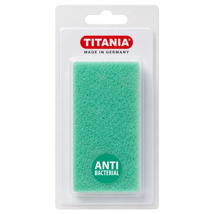 TITANIA EPONGE PONCE SUR CARTE ANTIBACTÉRIENNE RECTANGLE