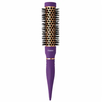 TITANIA BROSSE RONDE A AME METALLIQUE VIOLET/CUIVRE 25MM