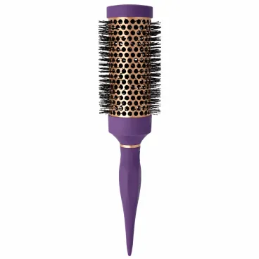 TITANIA BROSSE RONDE A AME METALLIQUE VIOLET/CUIVRE 43MM