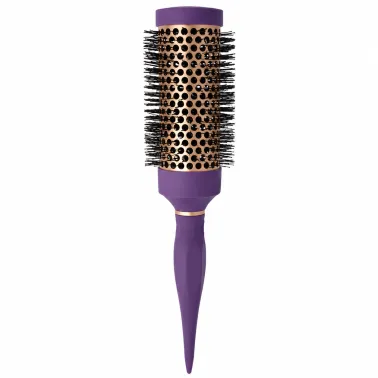 TITANIA BROSSE RONDE A AME METALLIQUE VIOLET/CUIVRE 43MM TITANIA BROSSE RONDE A AME METALLIQUE VIOLET/CUIVRE 43MM