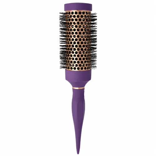 TITANIA BROSSE RONDE A AME METALLIQUE VIOLET/CUIVRE 43MM