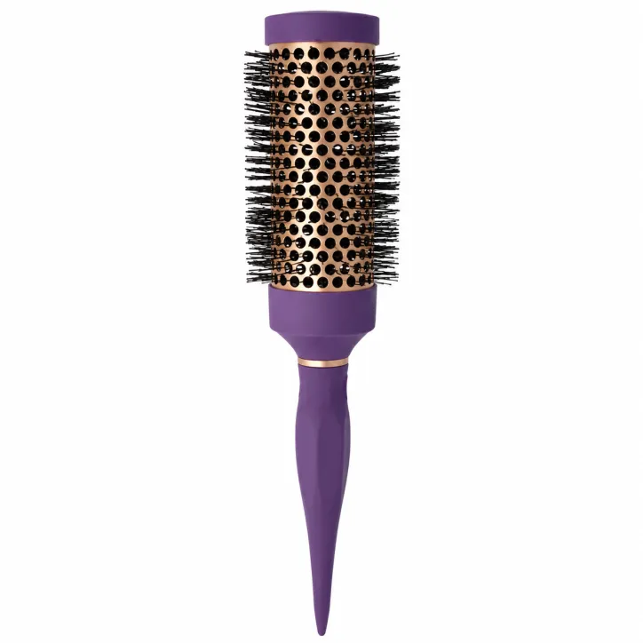TITANIA BROSSE RONDE A AME METALLIQUE VIOLET/CUIVRE 43MM