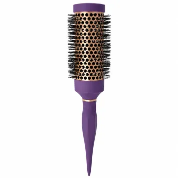 TITANIA BROSSE RONDE A AME METALLIQUE VIOLET/CUIVRE 43MM