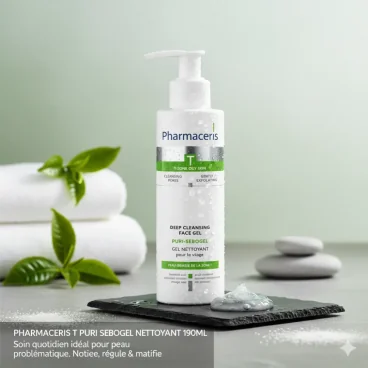 PHARMACERIS T PURI SEBOGEL GEL NETTOYANT VISAGE 190ML
