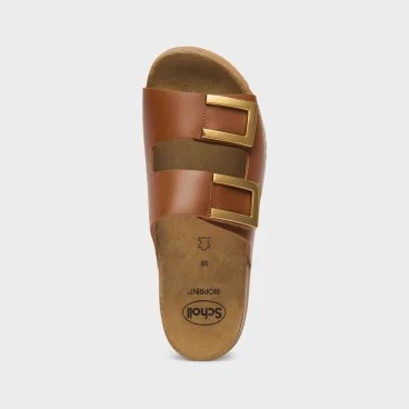 SCHOLL ILARY 2 STRAPS COGNAC