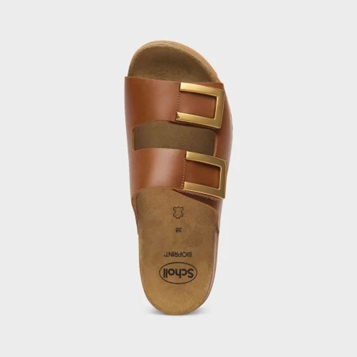 SCHOLL ILARY 2 STRAPS COGNAC