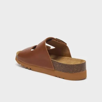 SCHOLL ILARY 2 STRAPS COGNAC
