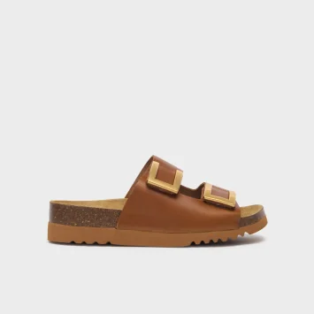 SCHOLL ILARY 2 STRAPS COGNAC