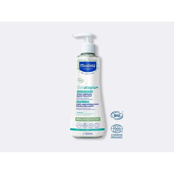 MUSTELA STELATOPIA + CRÈME RELIPIDANTE ANTI-GRATTAGE CERTIFIÉE BIO