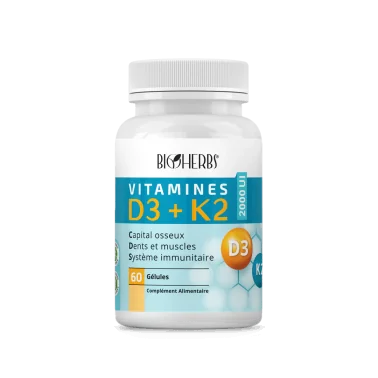BIOHERBS VITAMINES D3+K2 B/60 BIOHERBS VITAMINES D3+K2 B/60