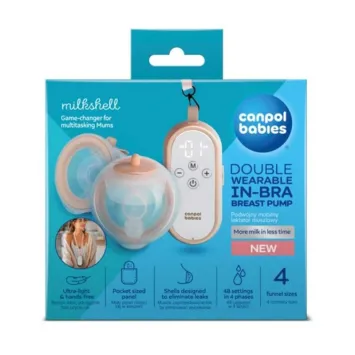 CANPOL BABIES DOUBLE WEARABLE IN-BRA BREAST PUMPS MILKSHELL