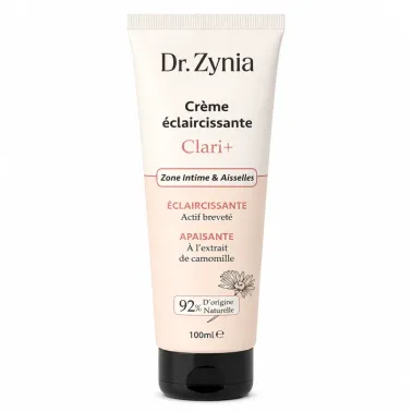 DR ZYNIA CLARI+ CREME ECLAIRCISSANTE ZONE INTIME AISSELLES 100ML DR ZYNIA CLARI+ CREME ECLAIRCISSANTE ZONE INTIME AISSELLES 100ML