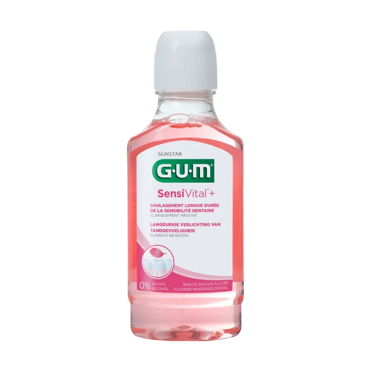 GUM SENSIVITAL+ BAIN DE BOUCHE FLUORÉ 300 ML
