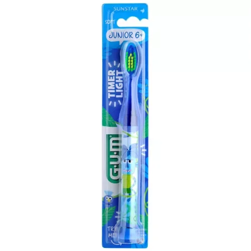 GUM JUNIOR BROSSE A DENT TIMER LIGHT 6 ANS+ 903