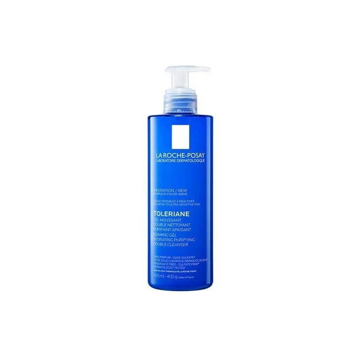 LA ROCHE POSAY TOLERIANE GEL MOUSSANT DOUBLE NETTOYANT PURIFIANT APAISANT 400 ML